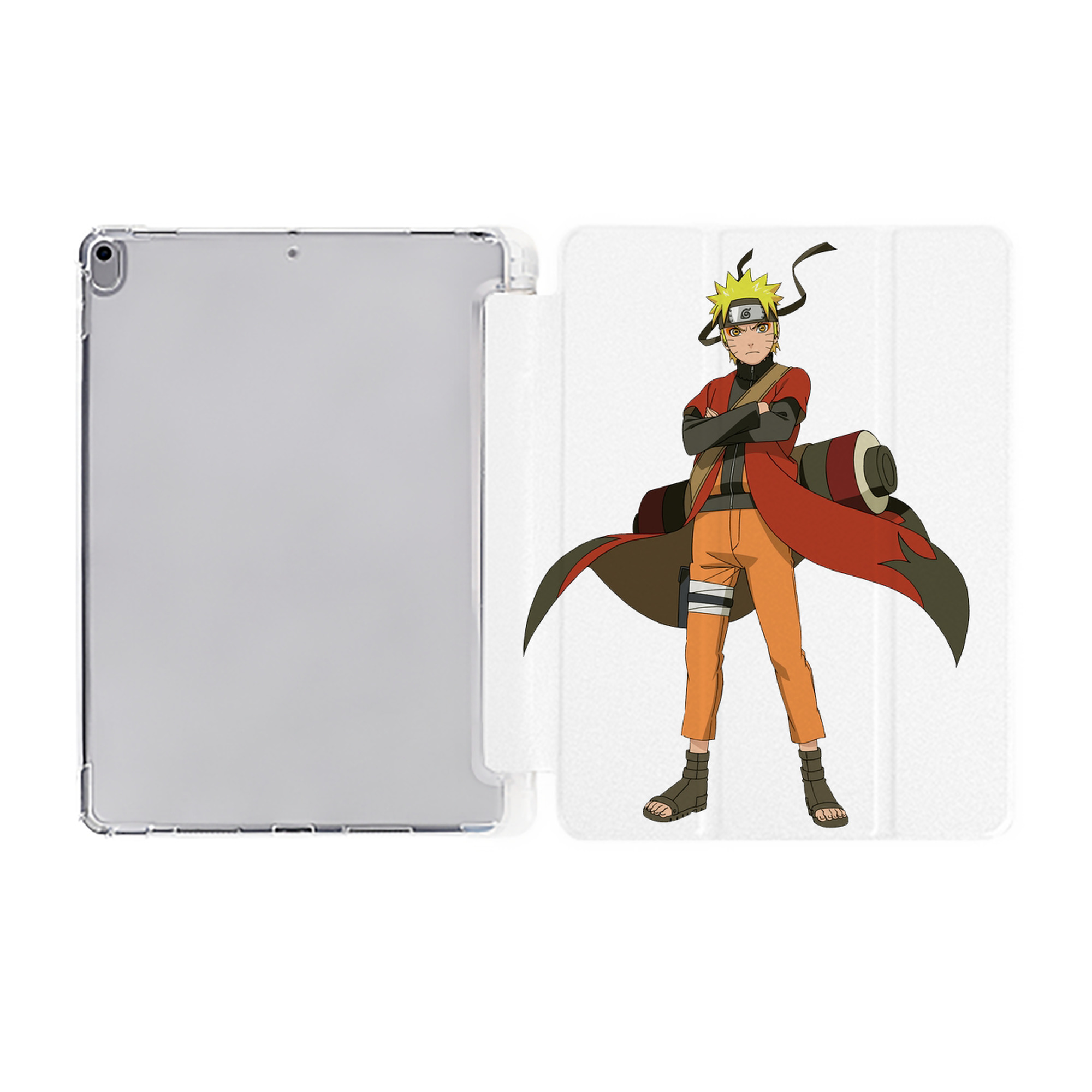 （画像用） NARUTO -ナルト- うずまき ナルト Uzumaki Naruto IPad ケース ペン収納付き 三つ折りスタンド PUレザー×シリコン 対応機種9.5/10.5/10.9インチ